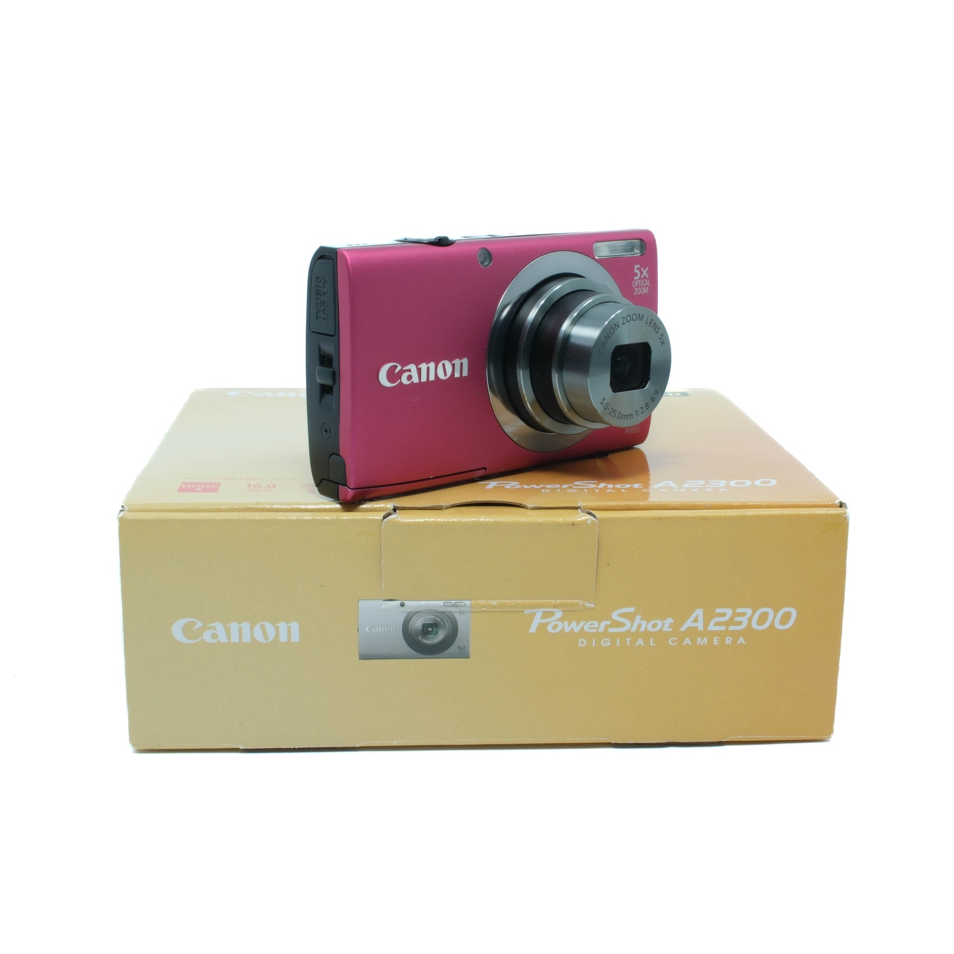 Canon PowerShot A2300 HD 16.0MP Digital Point & Shoot Camera Pink orders - Tested