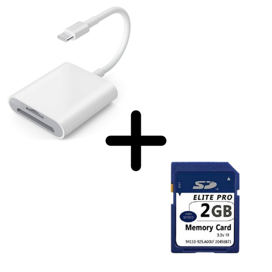 COMBO: USB-C SD Card Reader + 2GB SD Card