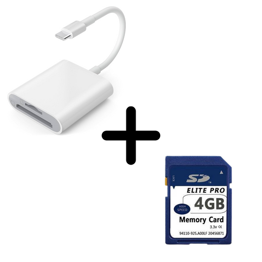 COMBO: USB-C SD Card Reader + 4GB SD Card