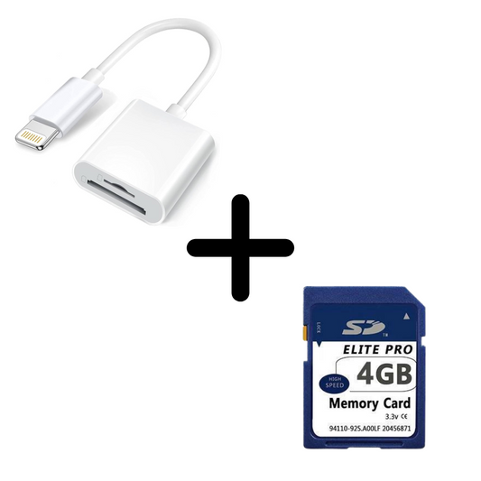 COMBO: Lightening SD Card Reader + 4GB SD Card