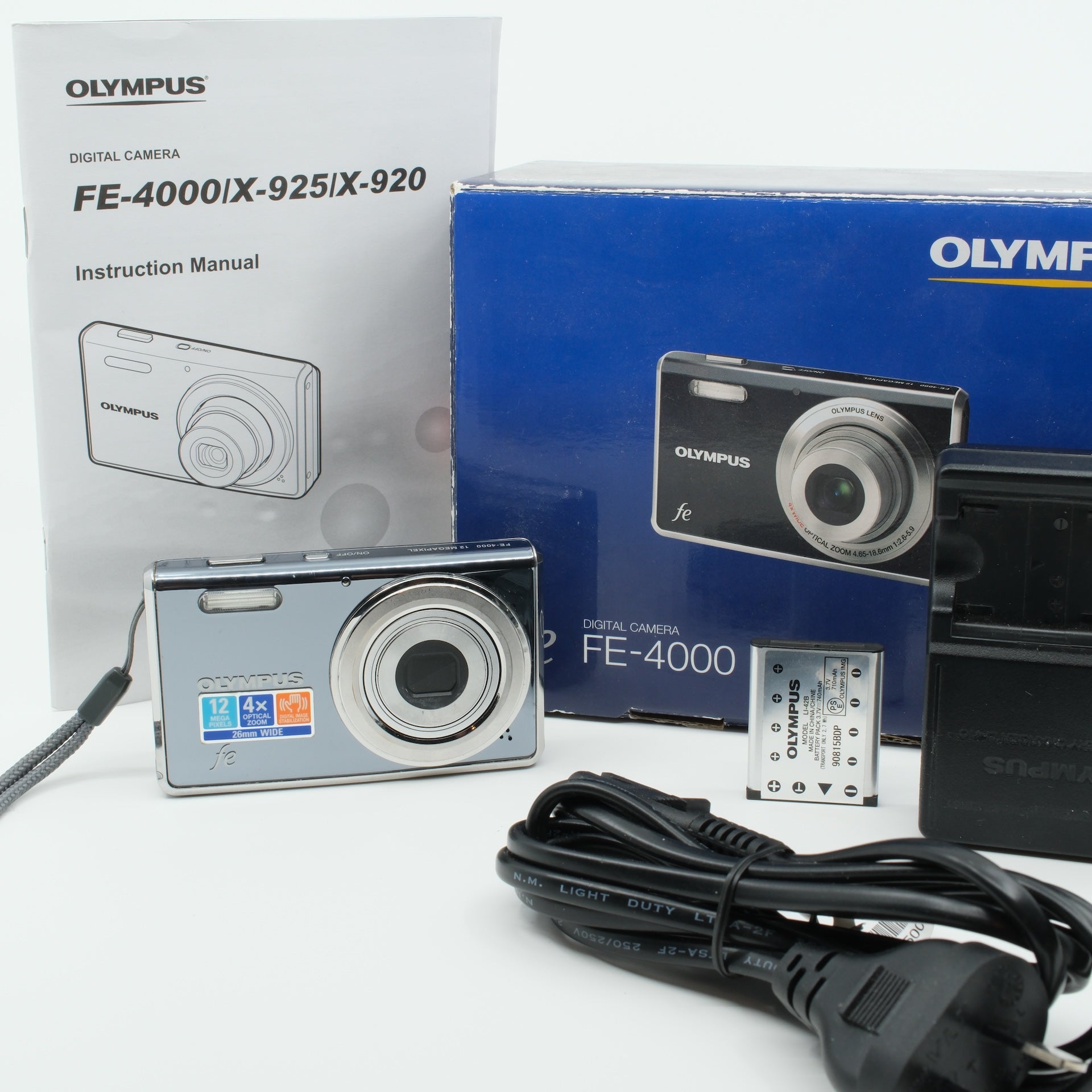 Olympus FE-4000 Digital Camera (White) 227125 B&H Photo Video
