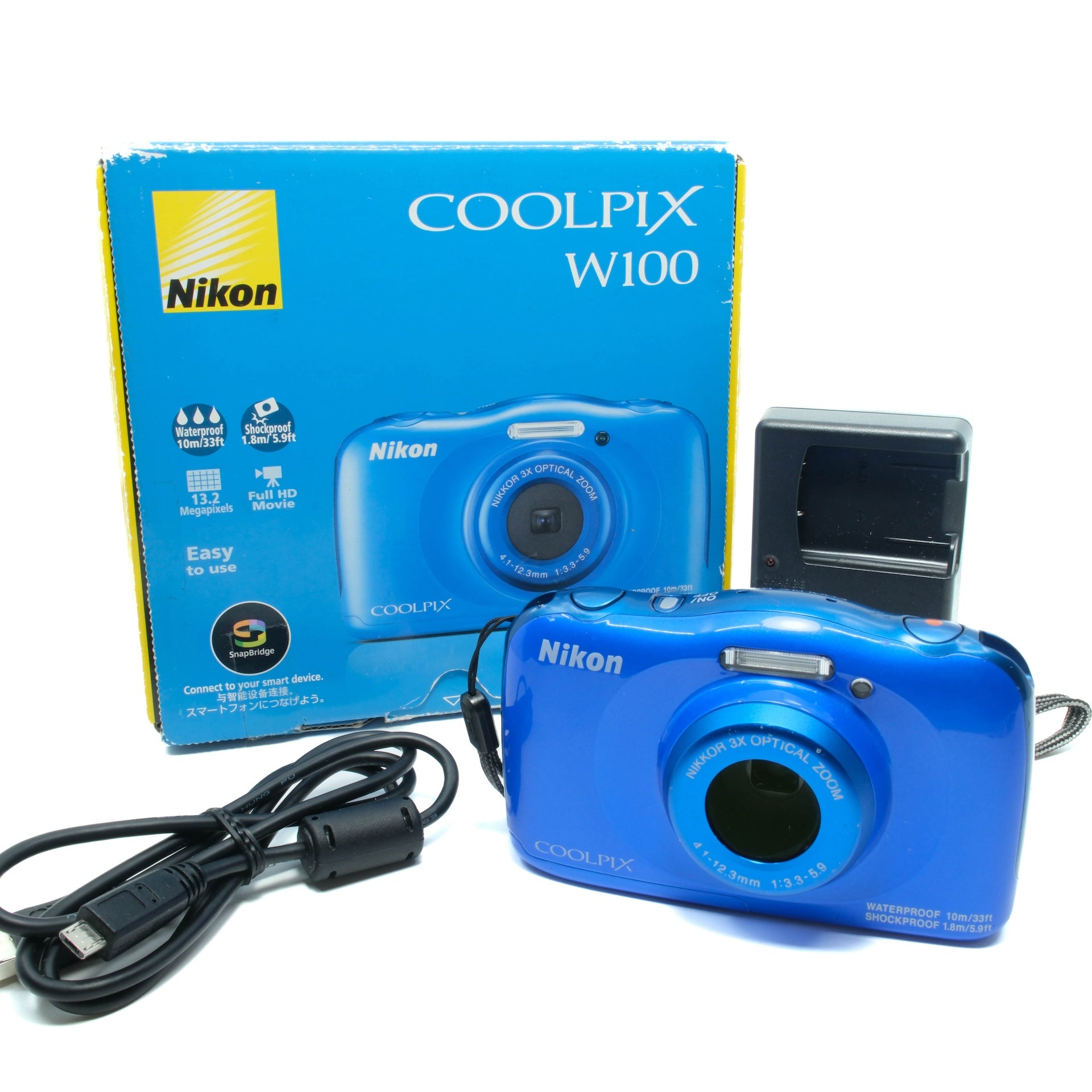 Nikon Coolpix W100 (Blue) (Waterproof) – Kooperly Film